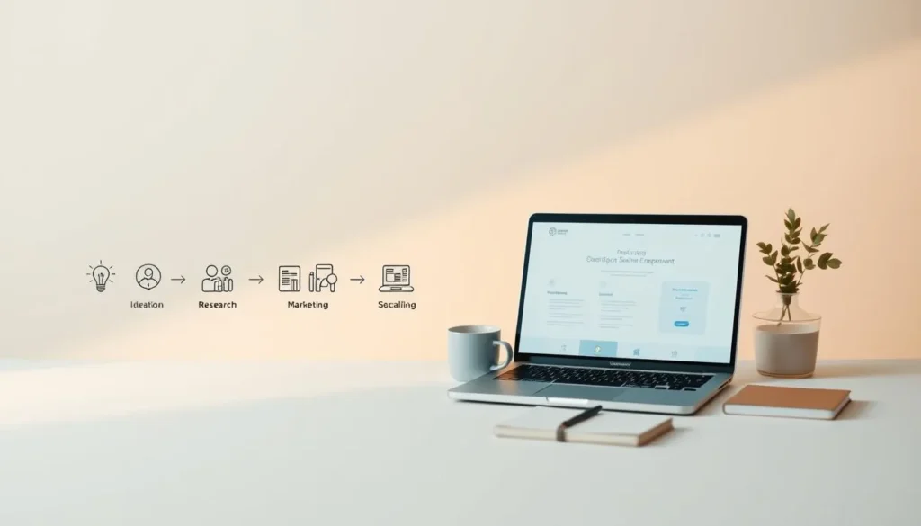 Trabalho online com notebook e estratégias digitais