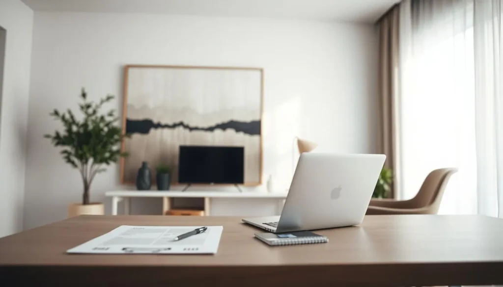 Criação de anúncios online em ambiente organizado de trabalho