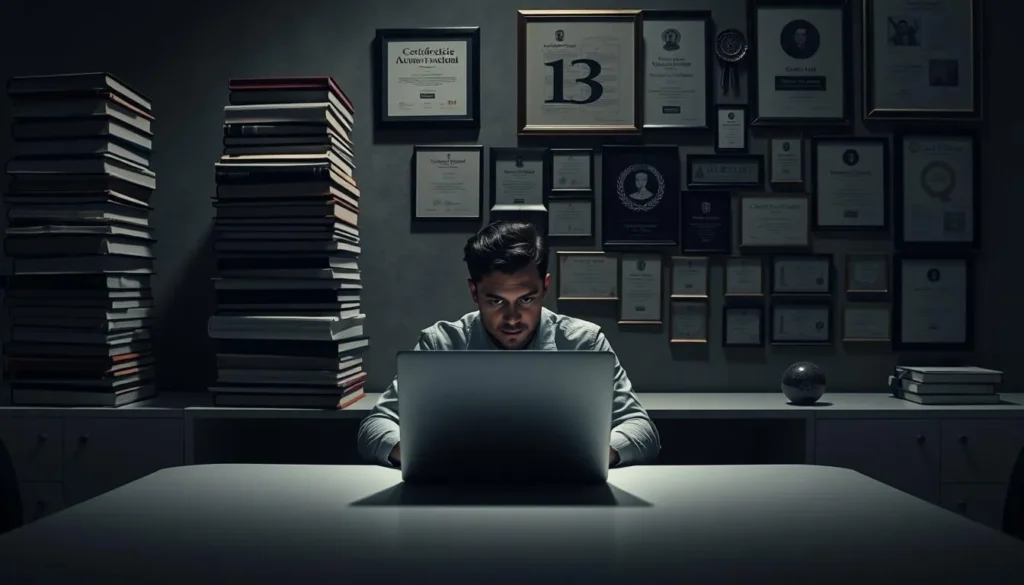 Profissional estudando tráfego pago no notebook com foco