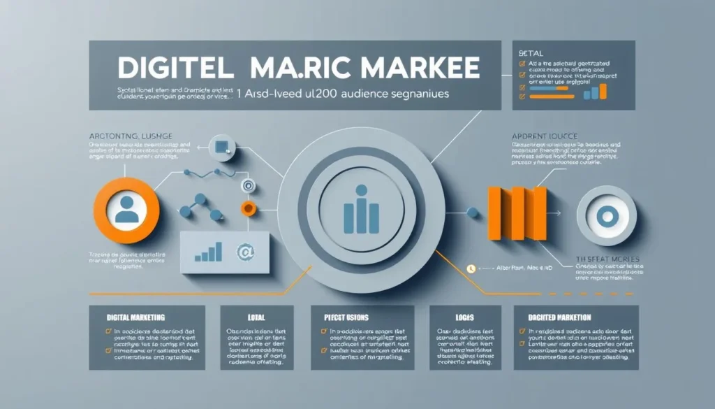 Ilustração de segmentação de público no marketing digital