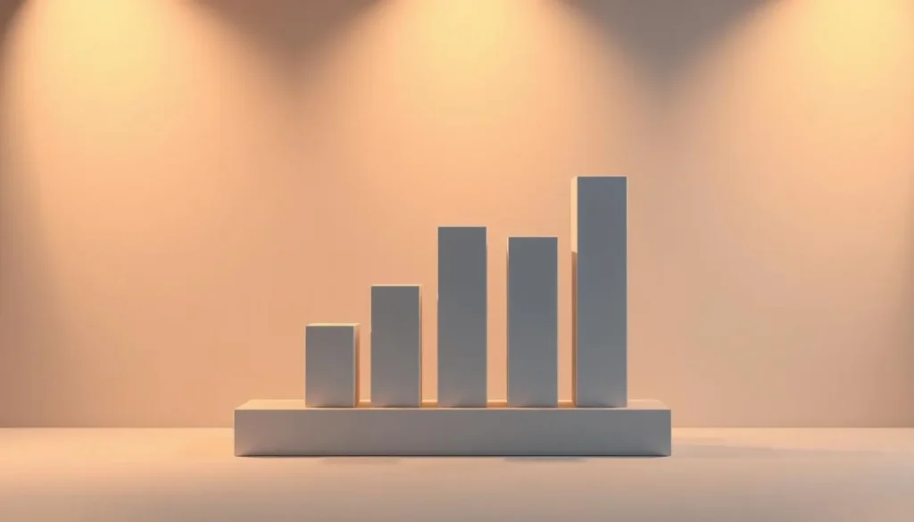 Gráfico de crescimento representando aumento de ROI