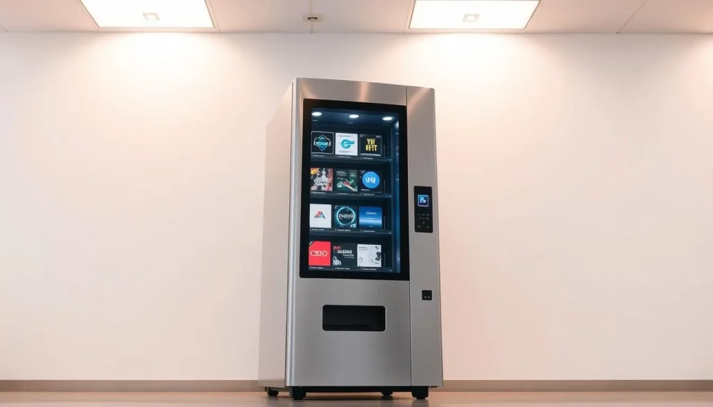 Máquina automatizada representando processos automáticos de vendas