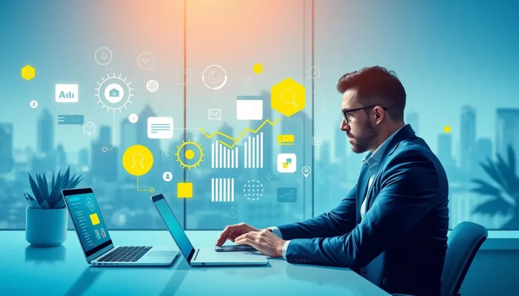 Profissional analisando estratégias para vencer a concorrência