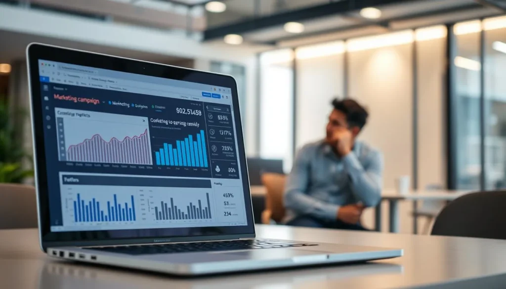 Dashboard de estratégias de marketing digital com análise de dados