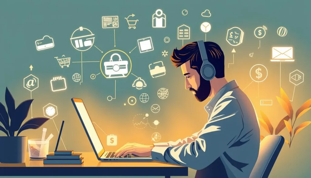 Pessoa trabalhando online com estratégias digitais para ganhar dinheiro na internet