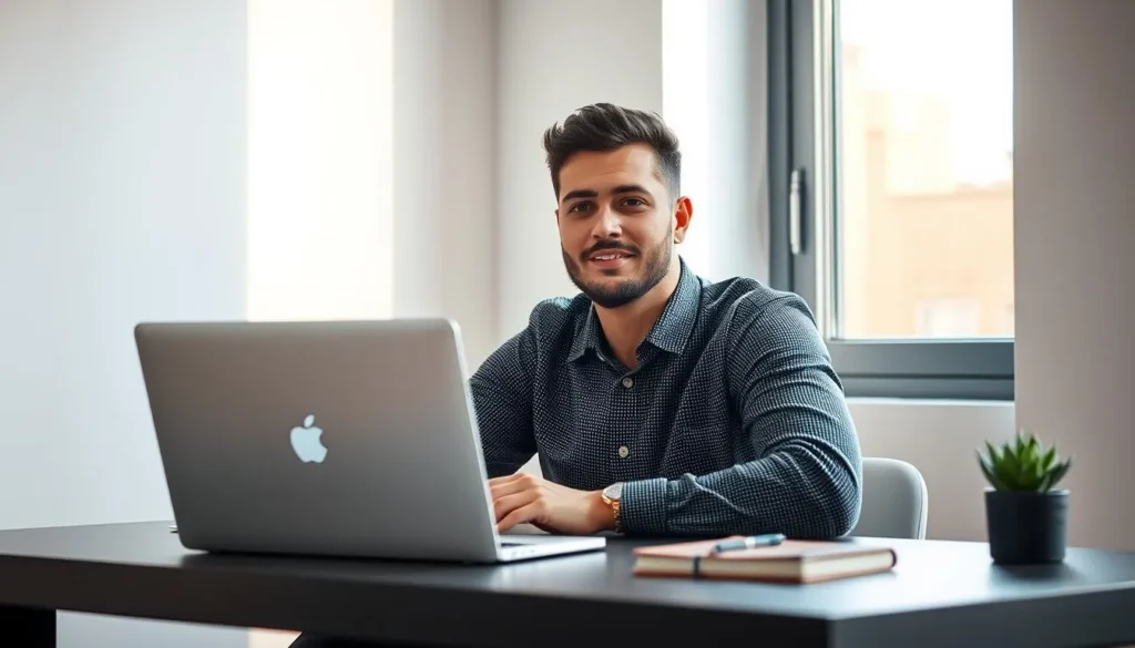 Pessoa trabalhando no notebook para ganhar dinheiro online
