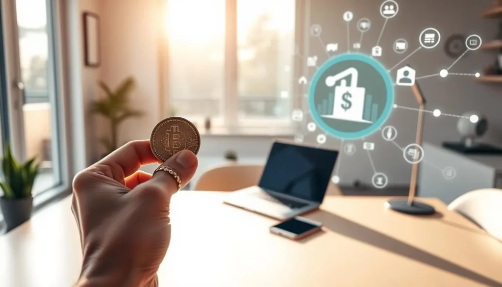 Pessoa usando internet para transformar tempo livre em lucro online