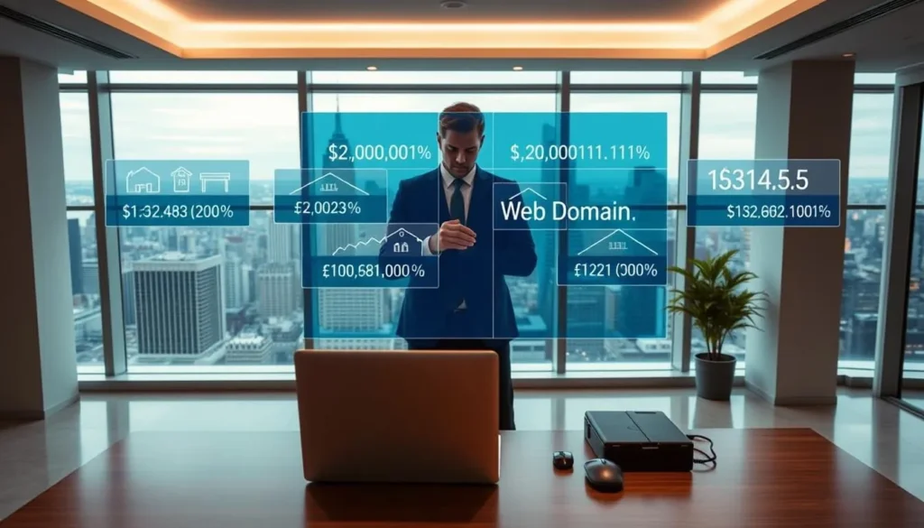 Homem analisando dados digitais em ambiente virtual