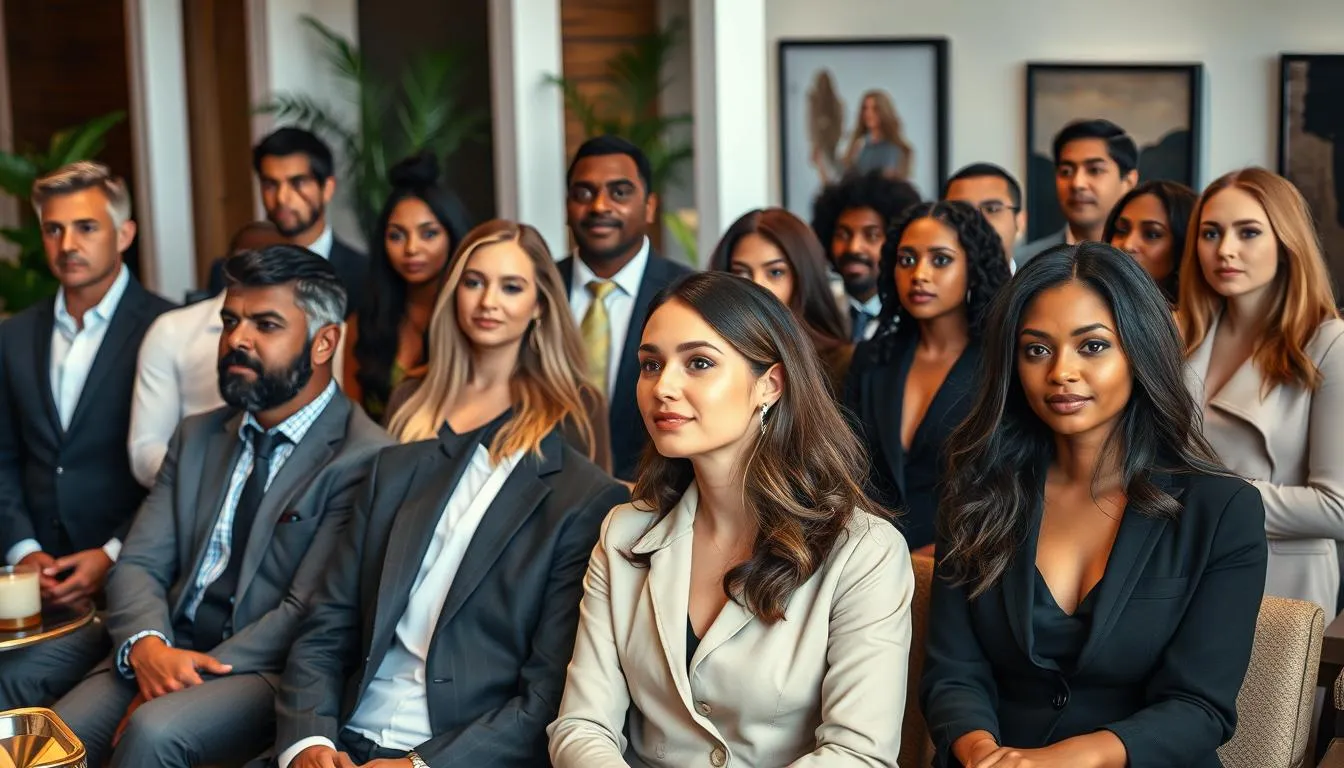 Profissionais da &aacute;rea da beleza em ambiente corporativo relacionado a copywriting para est&eacute;tica e beleza.