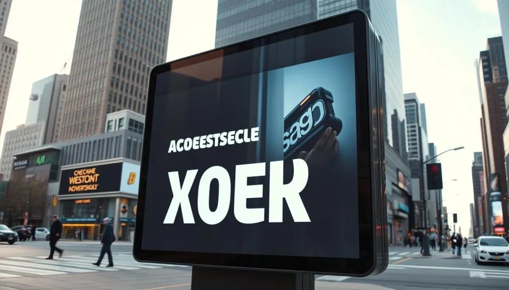 Outdoor digital exibindo aplicativos e sites online