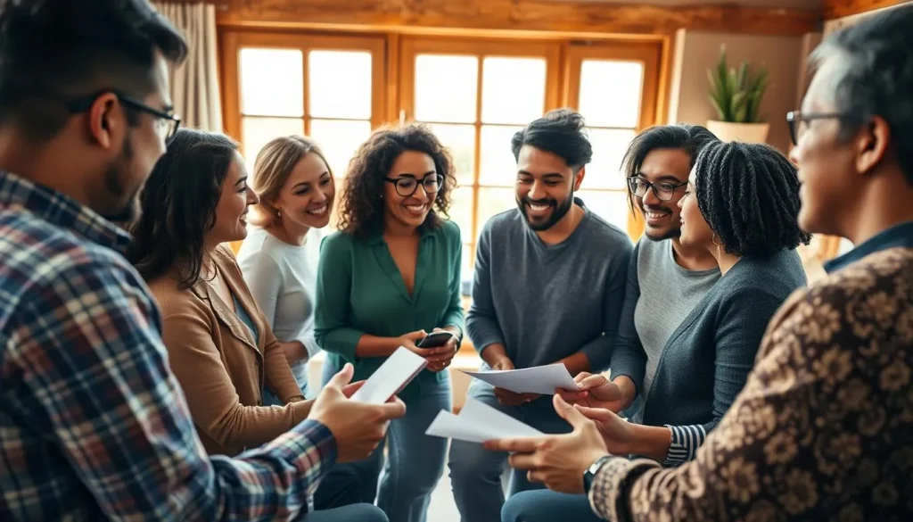 Grupo de pessoas conversando de forma descontraída representando copywriting conversacional