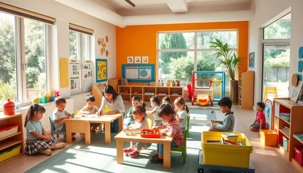 Marketing de afiliados no nicho de educação infantil com crianças em sala de aula