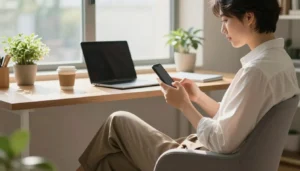 trabalho online pelo celular no home office com conforto