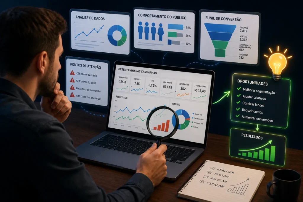 Análise de dados para identificar oportunidades de melhoria em campanhas digitais