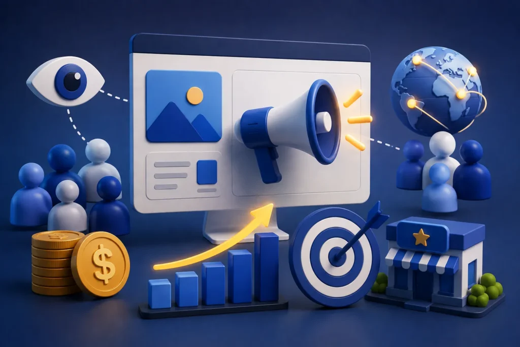 Medição do custo de exposição de uma marca por meio de anúncios digitais e alcance do público