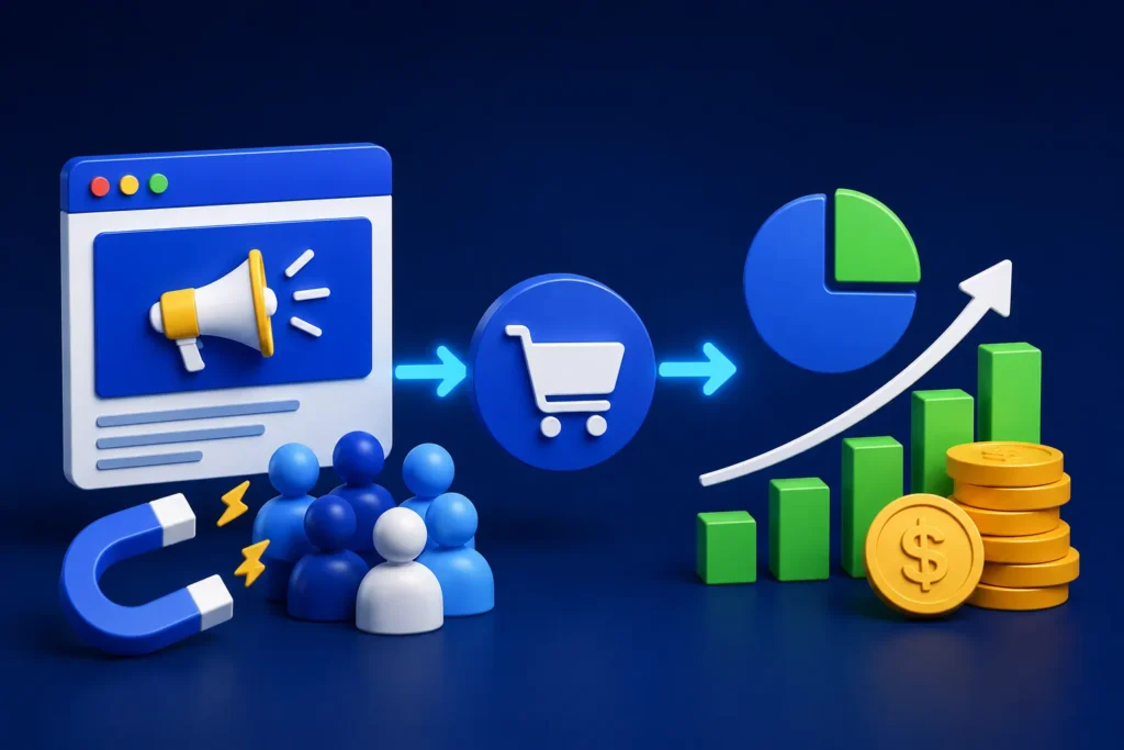 Relação entre investimento em publicidade, vendas e retorno financeiro